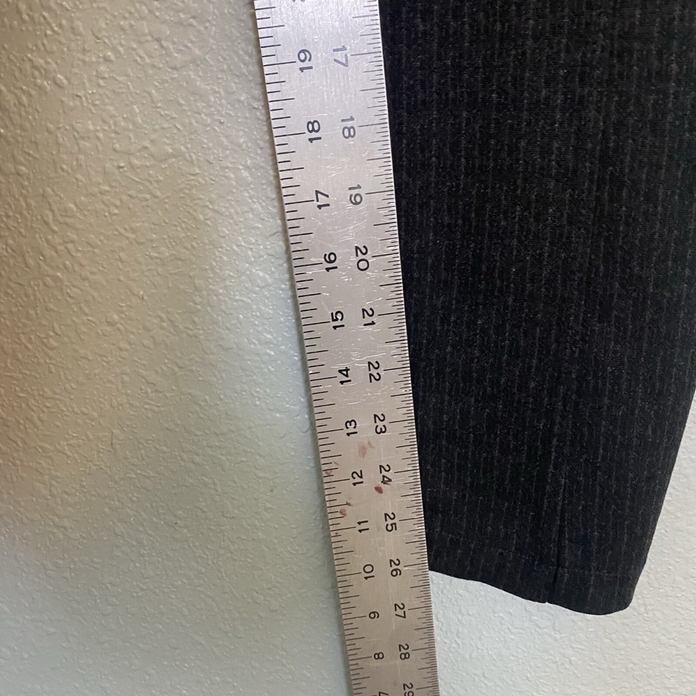 Marc New York Pinstripe Tapered Slacks Medium Black Pull On - Picture 5 of 15